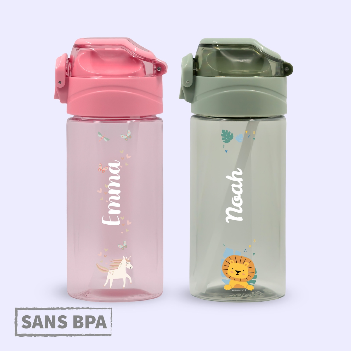 Pack Duo Gourde Enfant Personnalisée