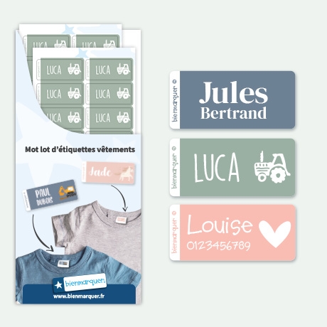 Étiquettes Vêtements Autocollantes