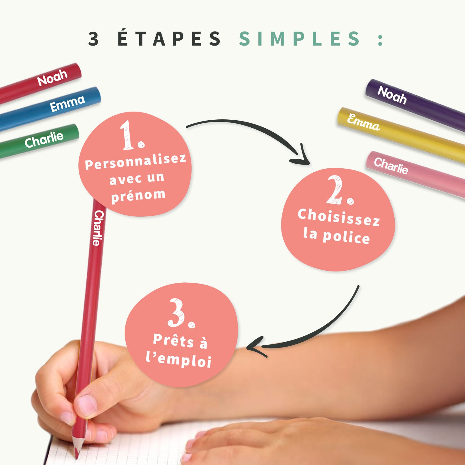 Crayons de couleur personnalisés
