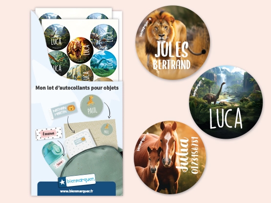 Étiquettes Autocollantes Rondes au motif réaliste