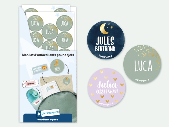 Étiquettes Autocollantes Rondes – Design Doré