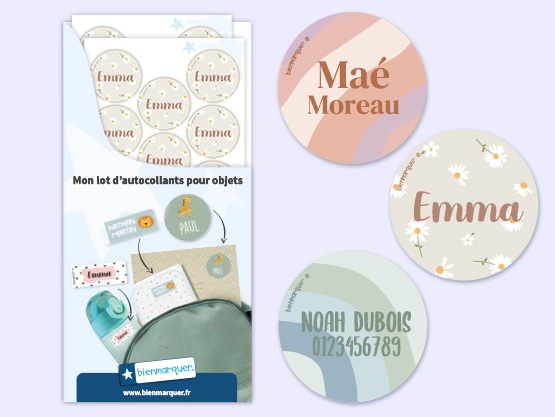 Étiquettes Autocollantes Rondes Tendance