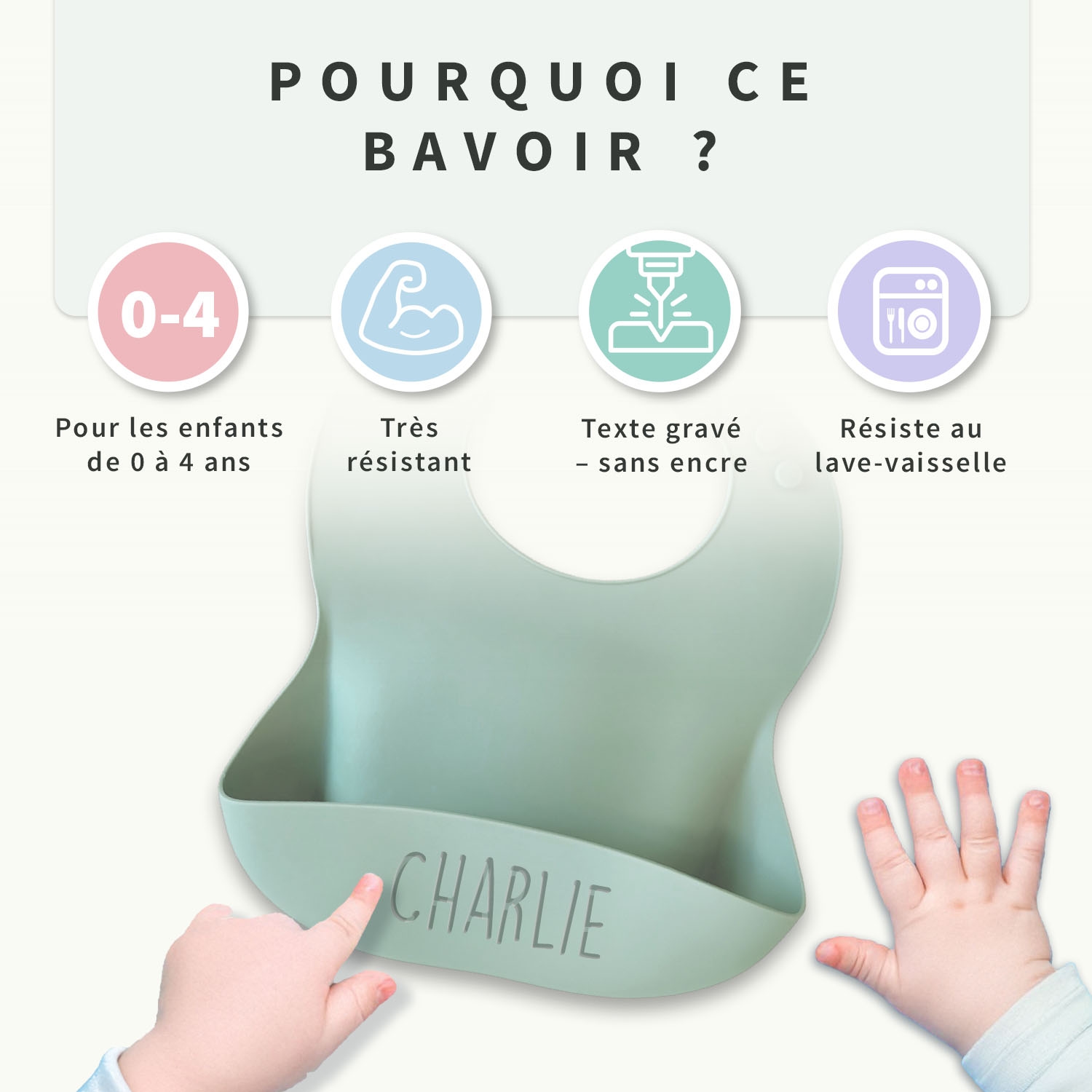 Bavoir Silicone Personnalisé