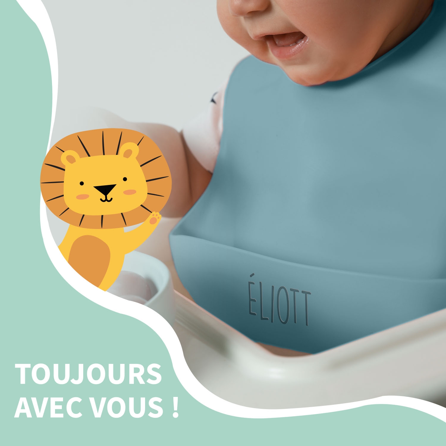 Bavoir Silicone Personnalisé