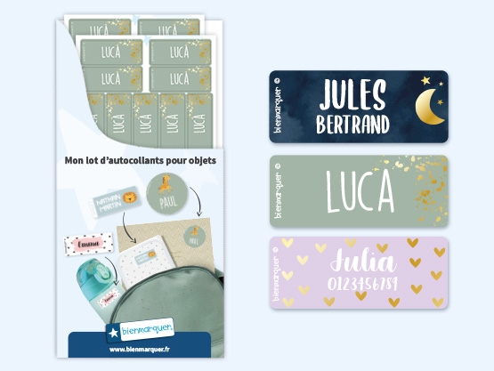Petites Étiquettes Autocollantes – Design Doré