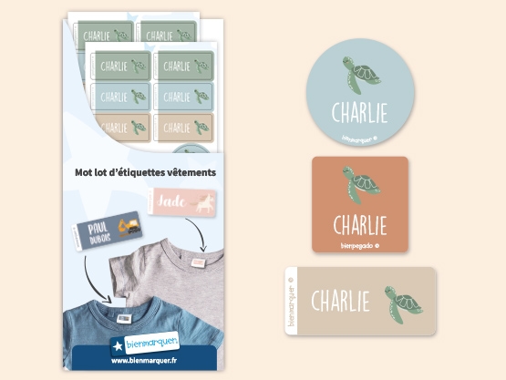 Pack d’Étiquettes Vêtements Autocollantes à Thème