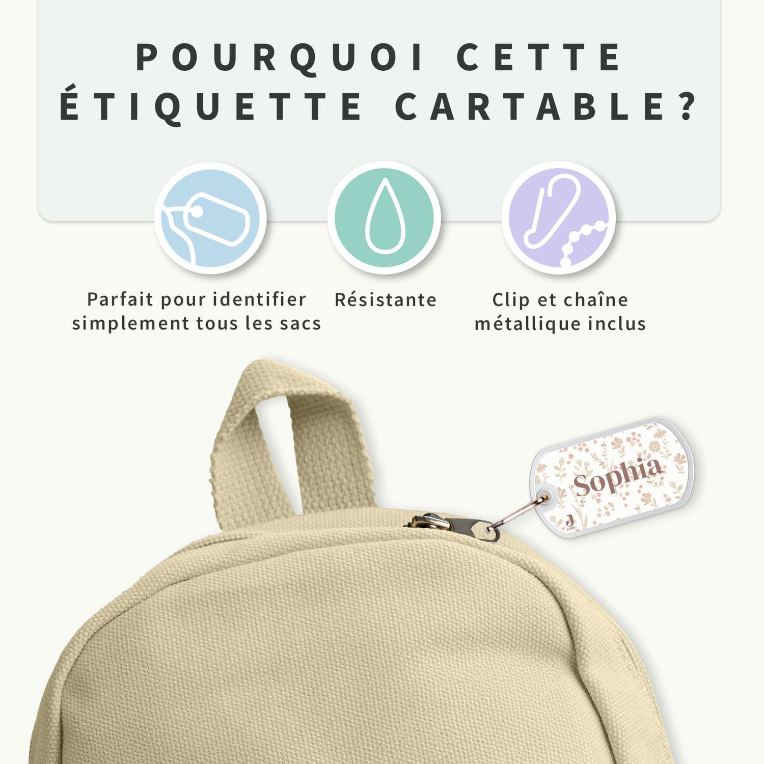 Jollein - Étiquette cartable