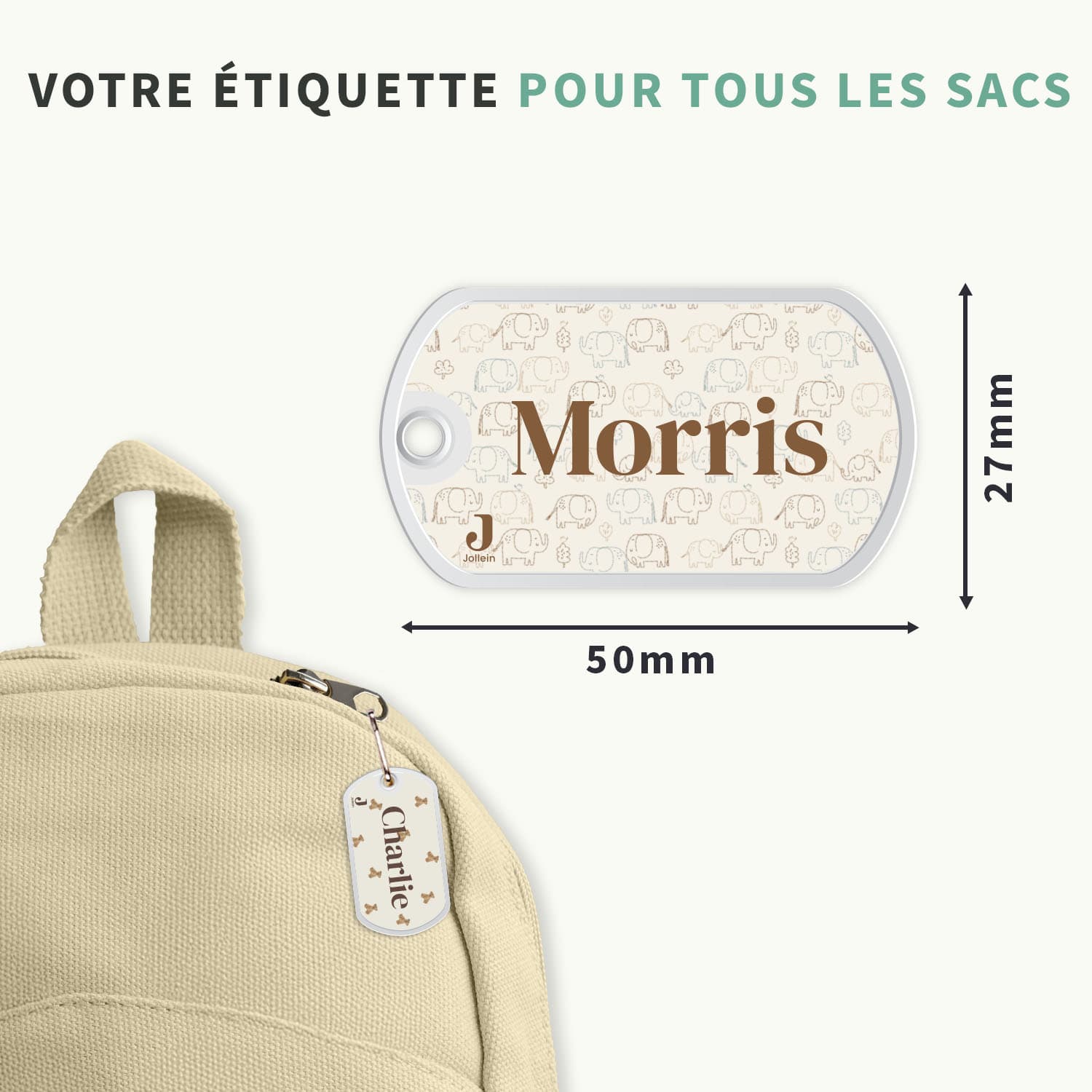 Jollein - Étiquette cartable