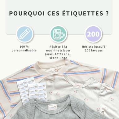 Étiquettes autocollantes pour vêtements Aquarelle