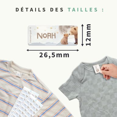 Étiquettes autocollantes pour vêtements Aquarelle