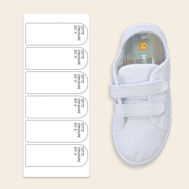 Étiquettes Chaussures Non Personnalisées