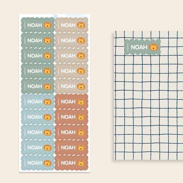 Étiquettes autocollantes avec bords ondulés