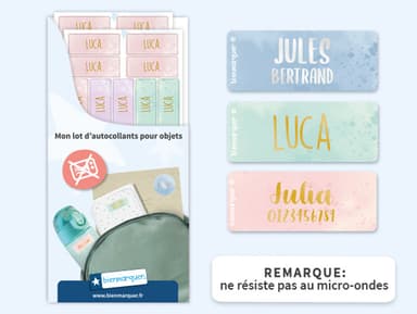 Petites Étiquettes Autocollantes – Texte Doré / Argenté