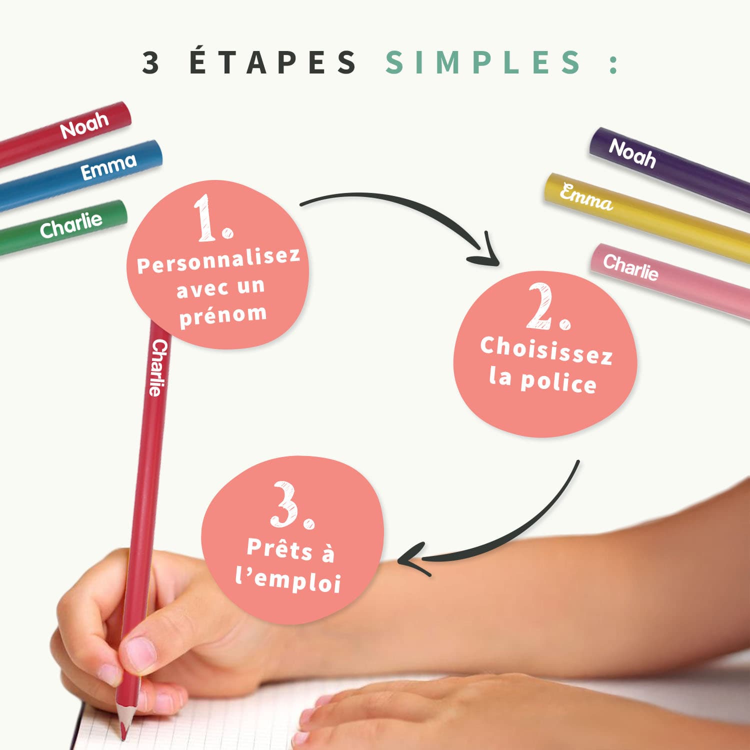 Crayons de couleur personnalisés