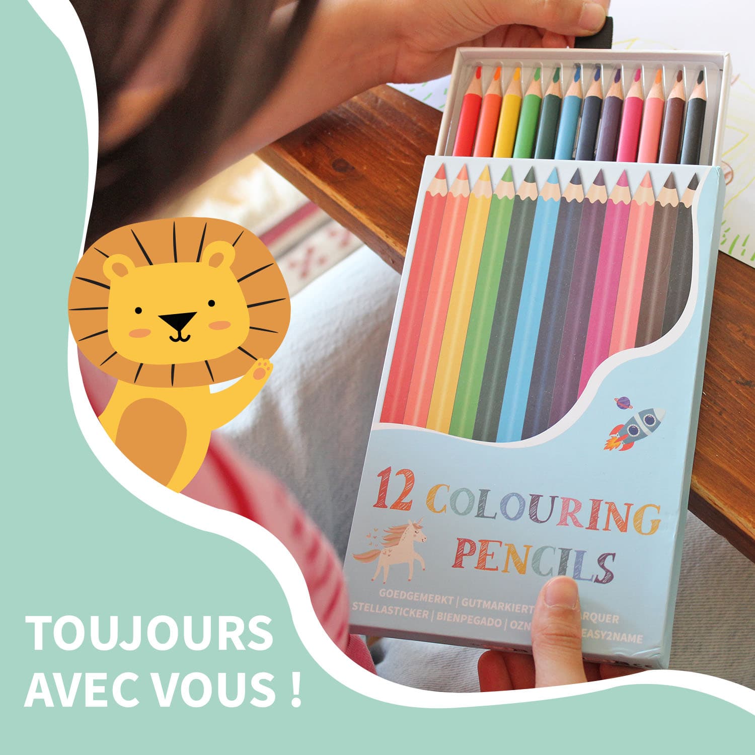 Crayons de couleur personnalisés