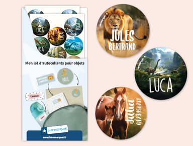 Étiquettes Autocollantes Rondes au motif réaliste