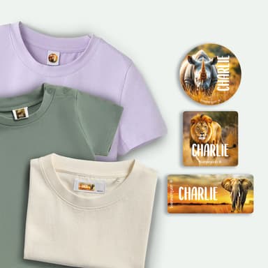 Pack d’Étiquettes Vêtements Autocollantes au motif réaliste