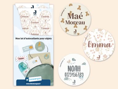 Jollein - Étiquettes Autocollantes Rondes