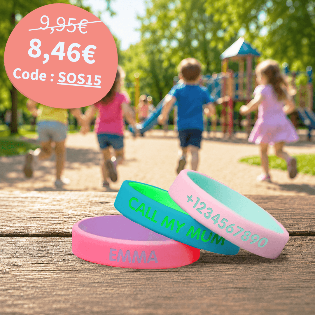 Bracelet SOS bicolore pour enfants