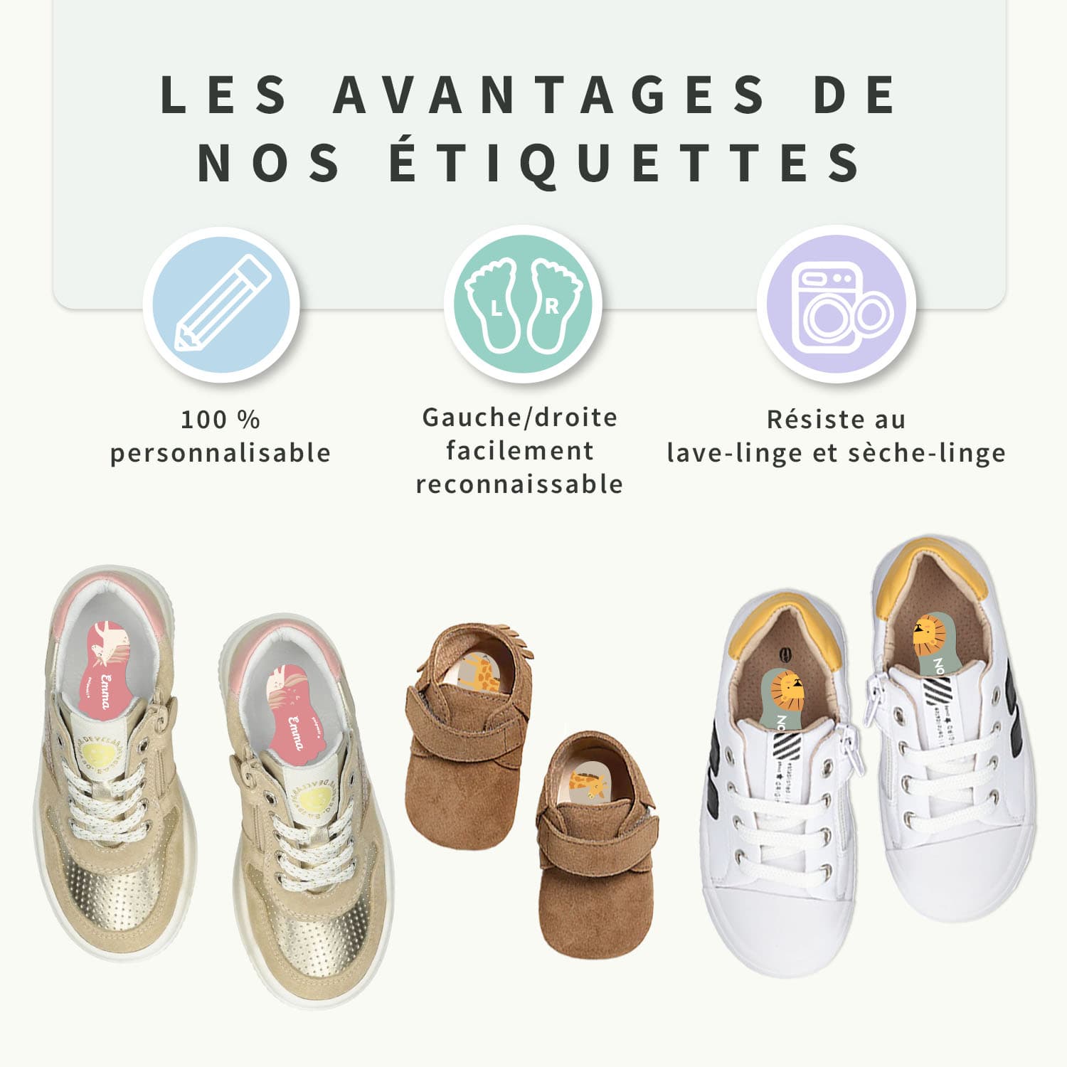 Étiquettes pour Chaussures Personnalisées