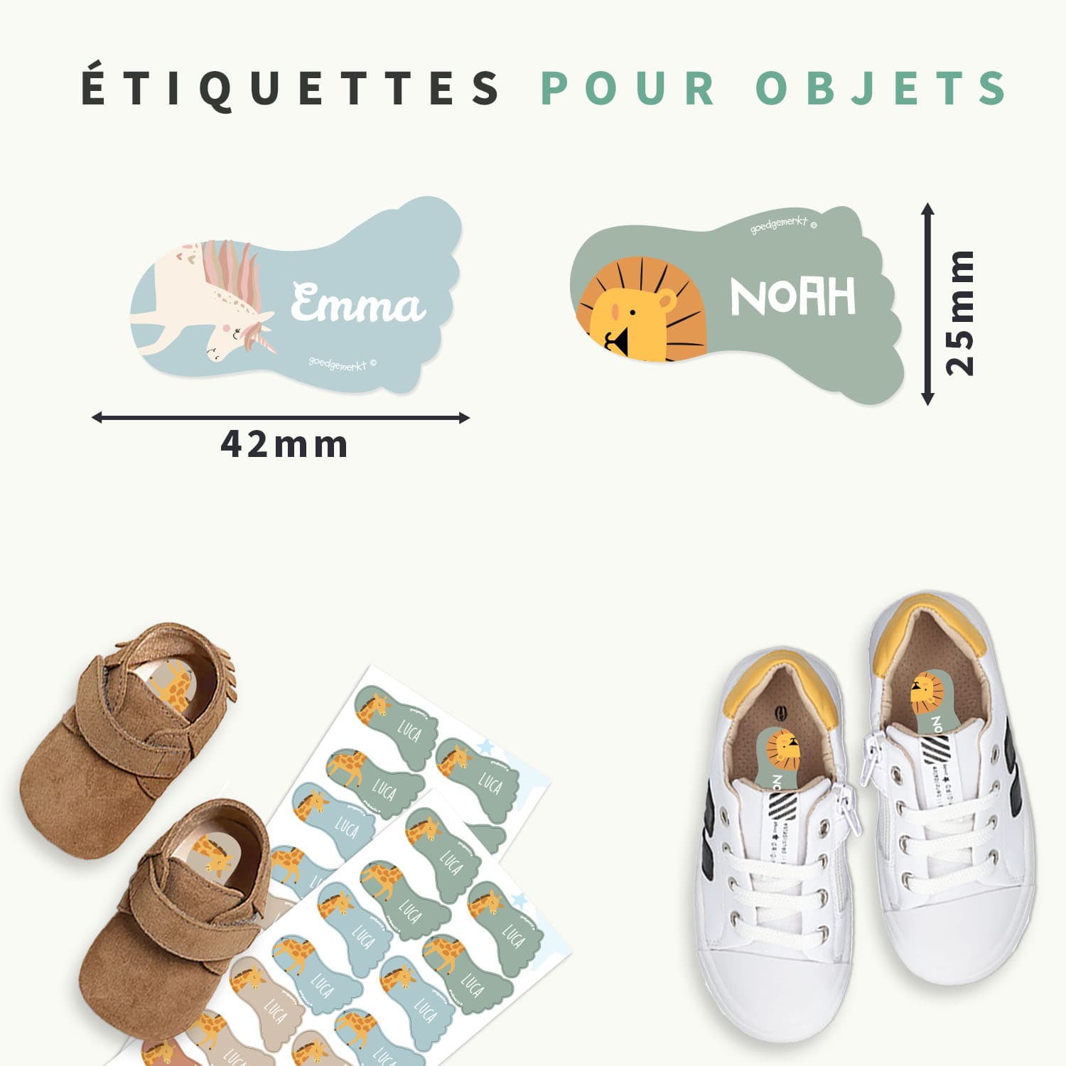 Étiquettes pour Chaussures Personnalisées