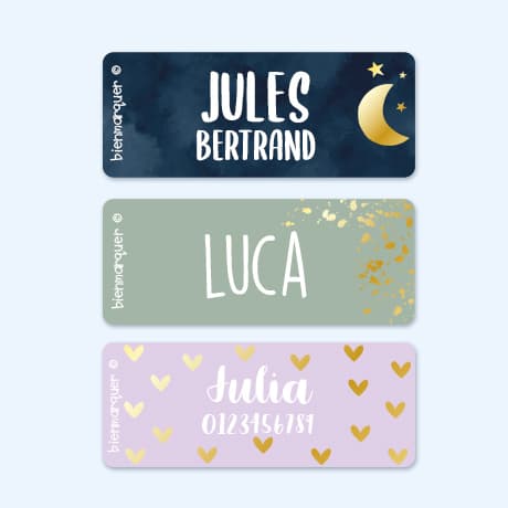 Petites Étiquettes Autocollantes – Design Doré