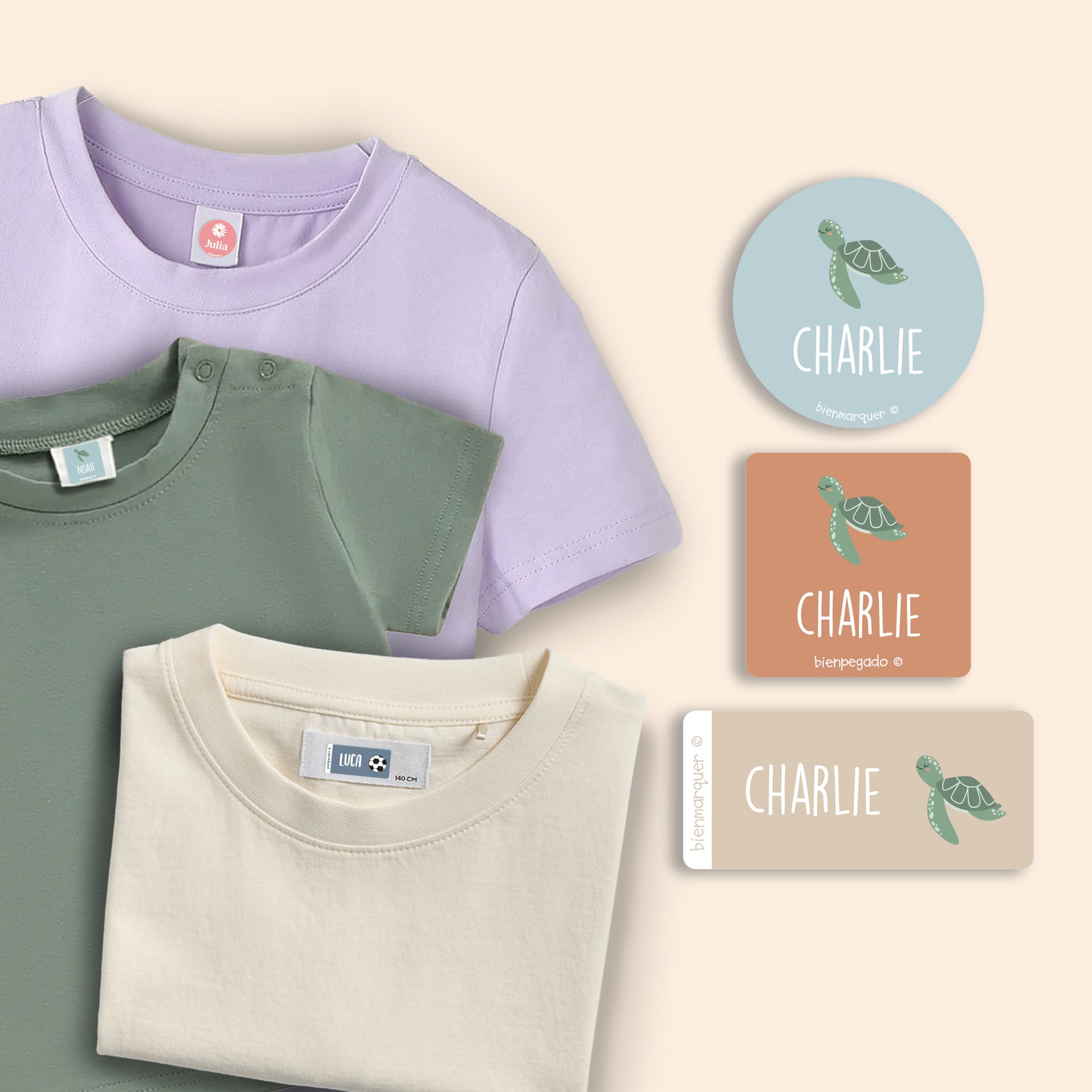 Pack d’Étiquettes Vêtements Autocollantes à Thème
