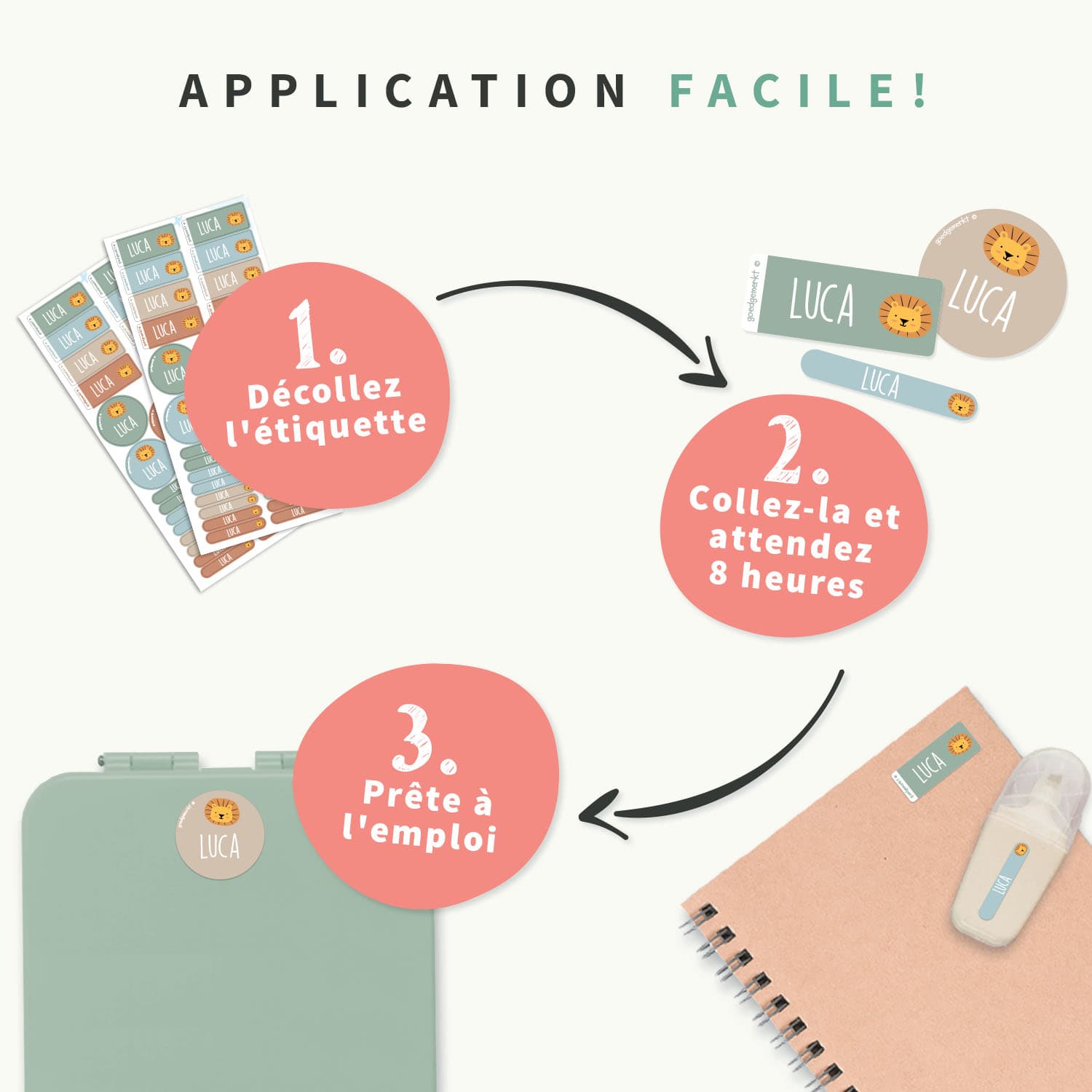 Pack d'Étiquettes Autocollantes pour Objets à Thème