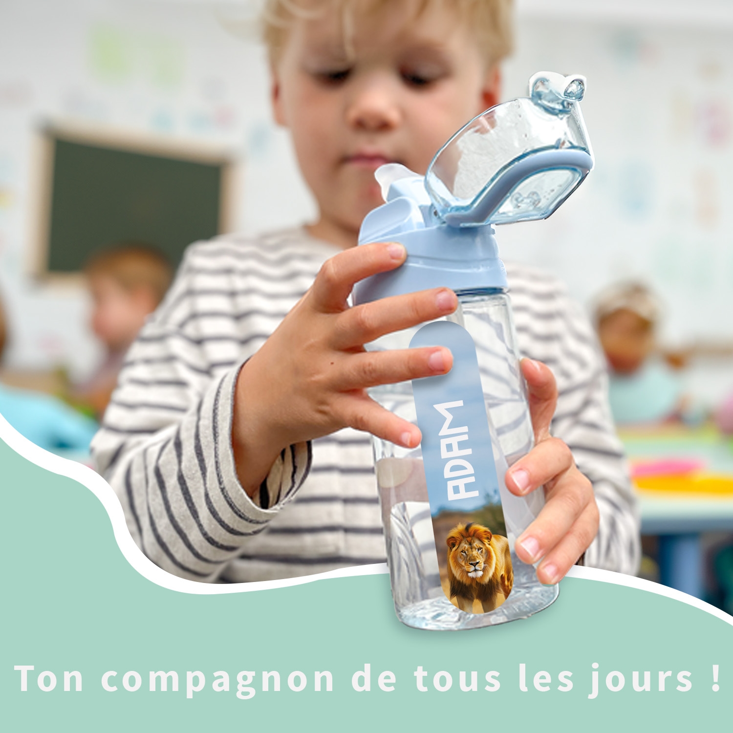 Gourde Enfant Personnalisée au motif réaliste