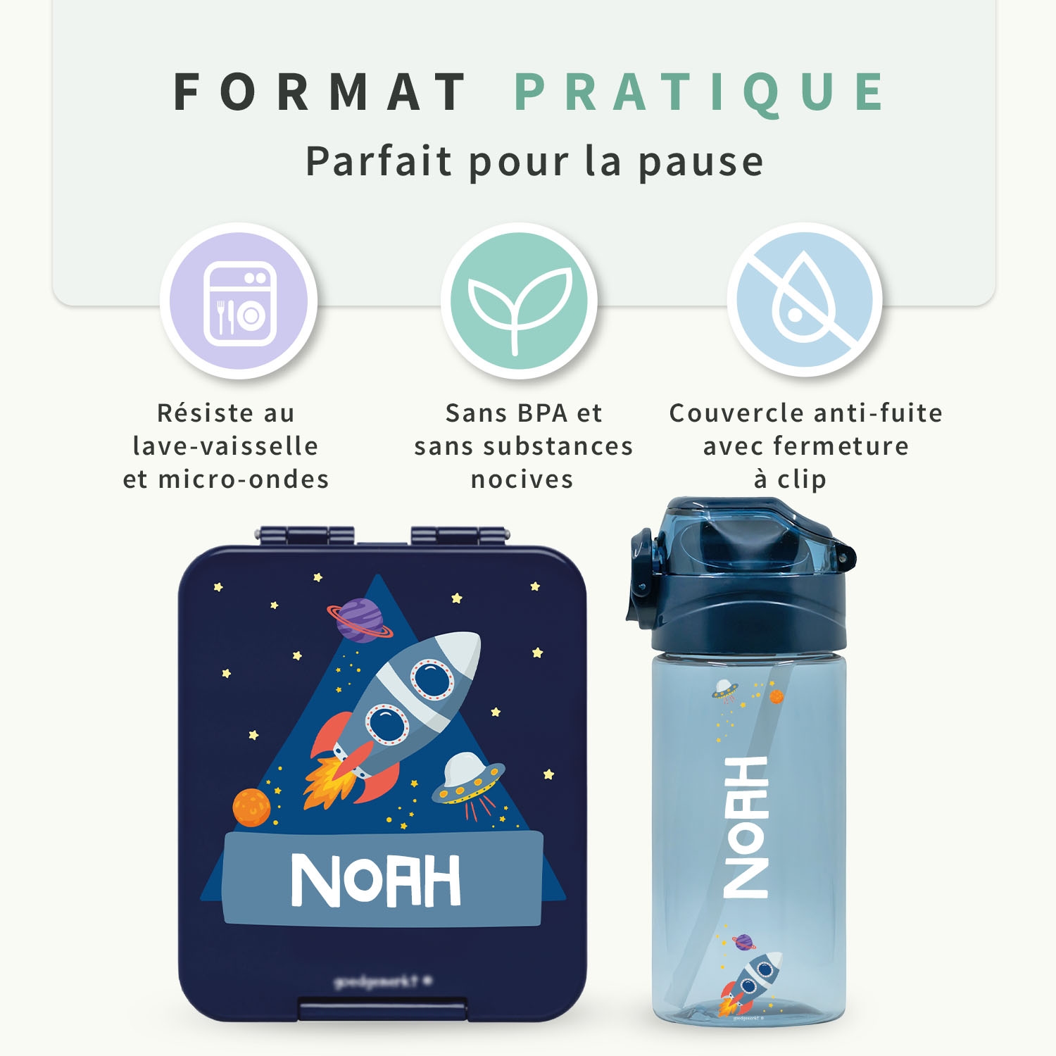 Pack Goûter – Gourde & Boite à goûter