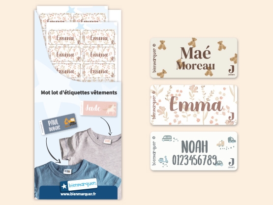Jollein - Étiquettes Vêtements Autocollantes
