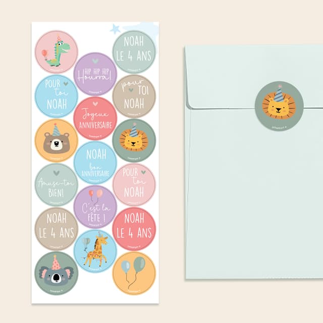 Étiquettes Autocollantes – Anniversaire