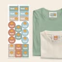 Pack d’Étiquettes Vêtements Autocollantes