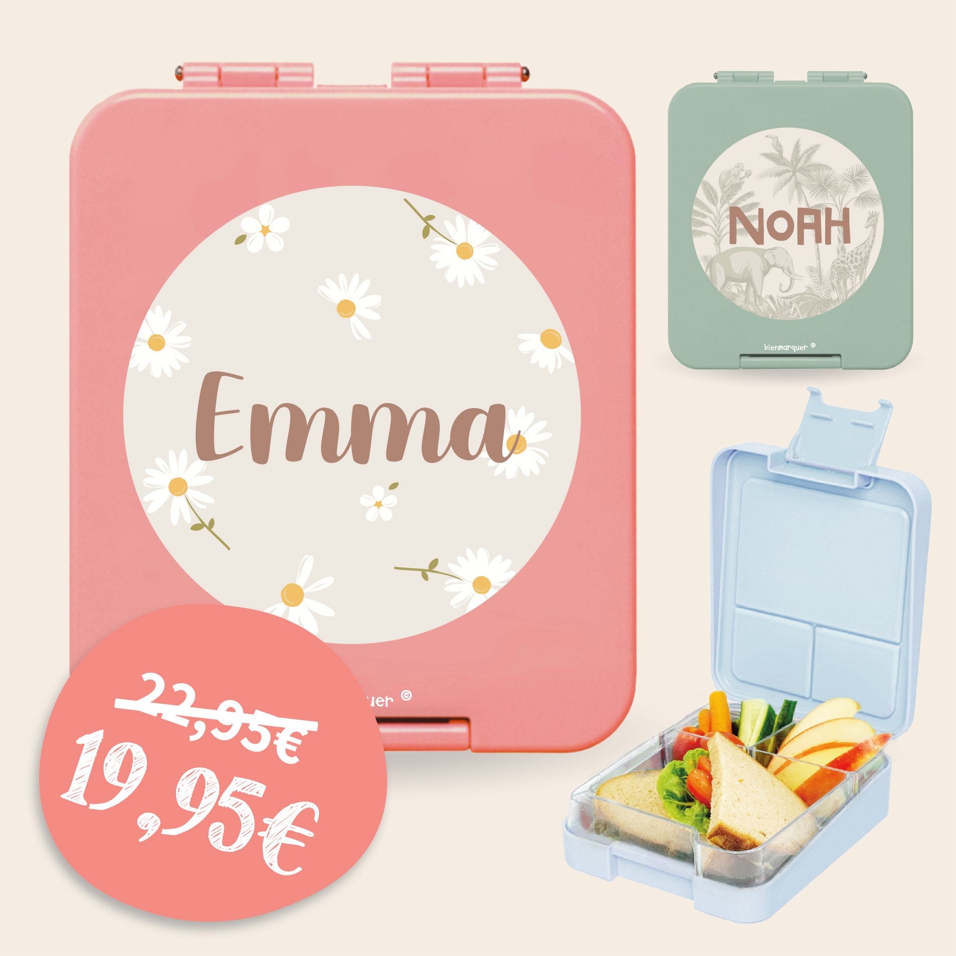 Boîte à Goûter Personnalisée Tendance
