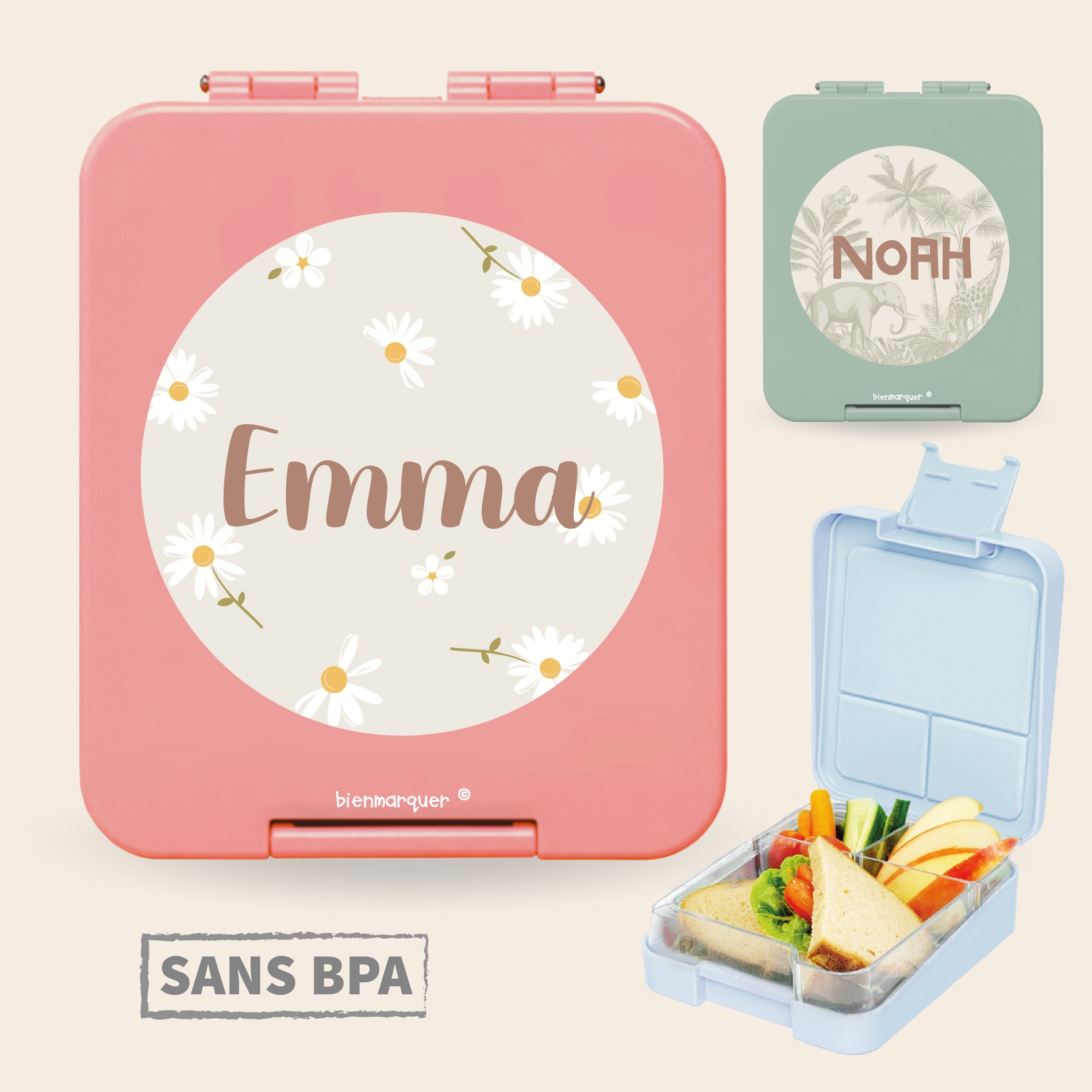 Boîte à Goûter Personnalisée Tendance