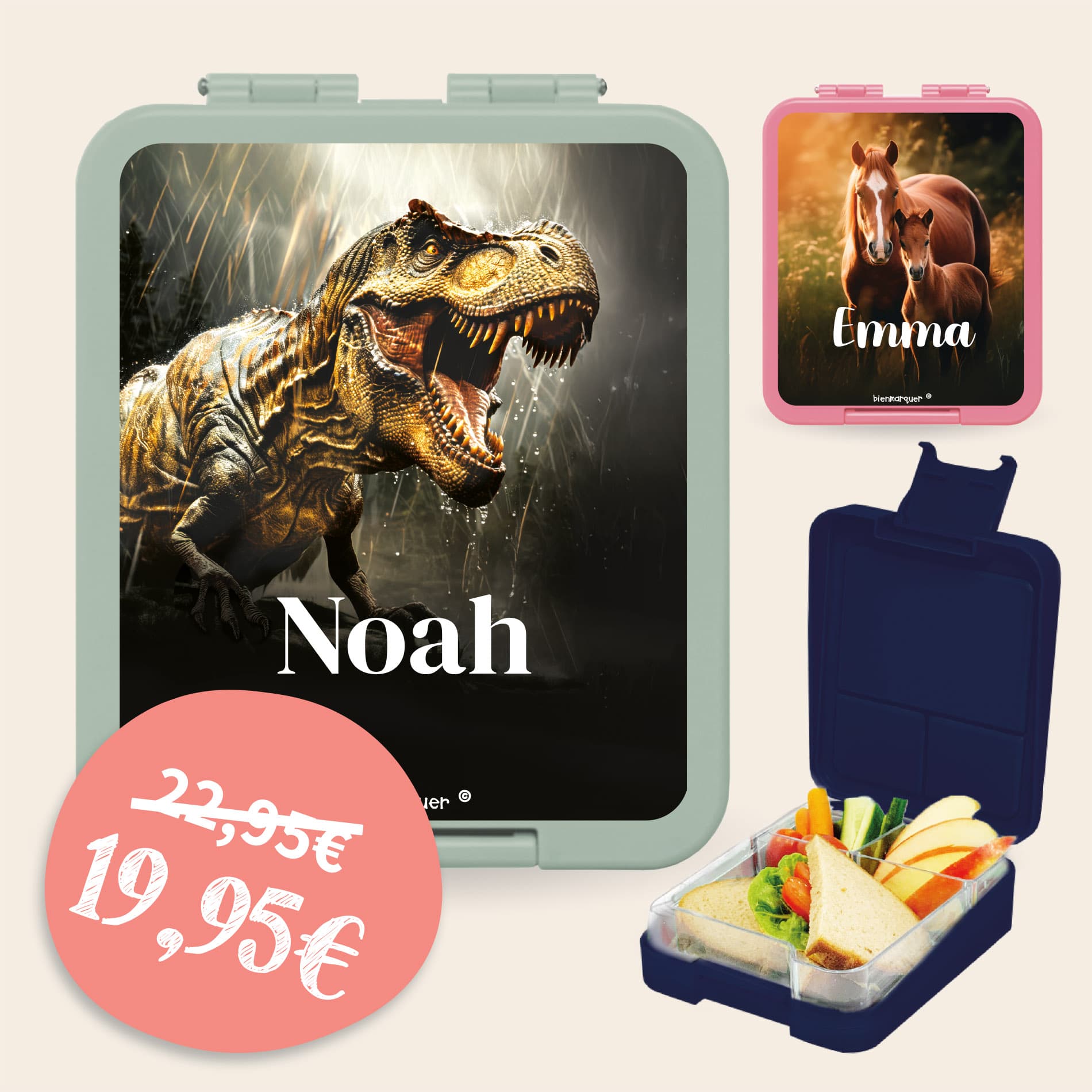 Boîte à Goûter Personnalisée au motif réaliste