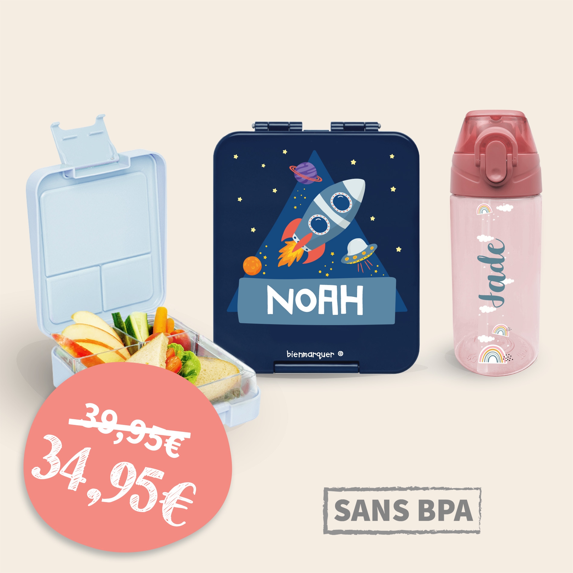 Pack Goûter – Gourde & Boite à goûter