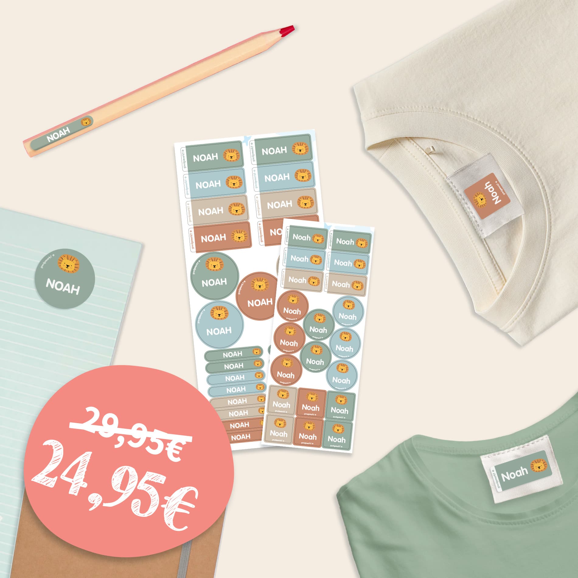 Pack Étiquettes Objets & Vêtements Autocollantes