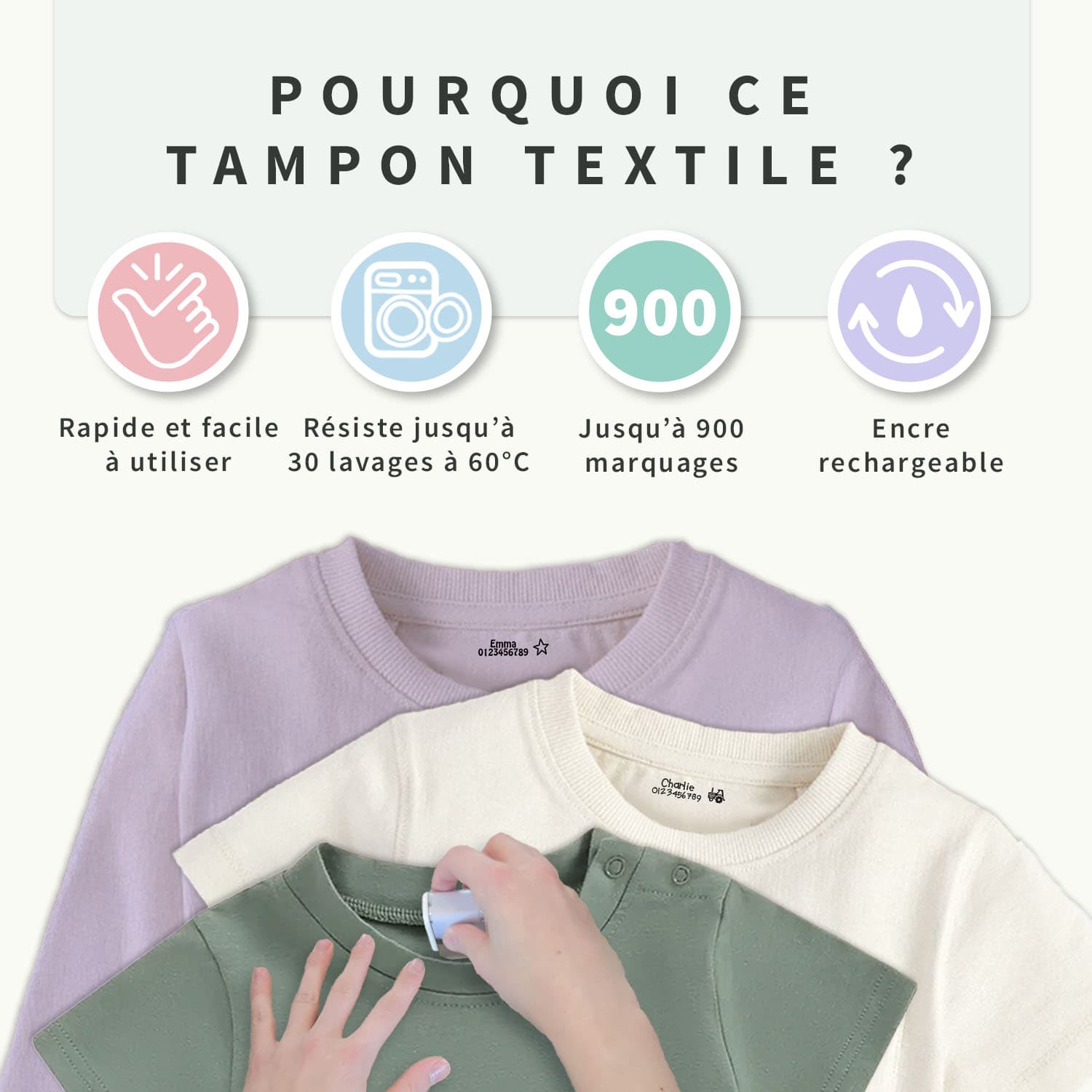 Tampon vêtement enfant