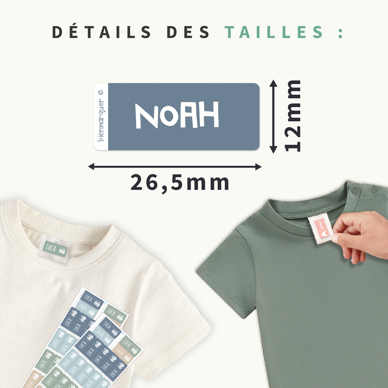 Étiquettes Vêtements Autocollantes