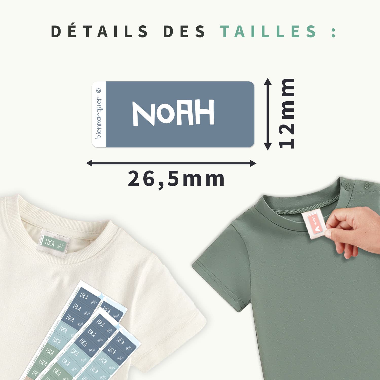 Étiquettes Vêtements Autocollantes