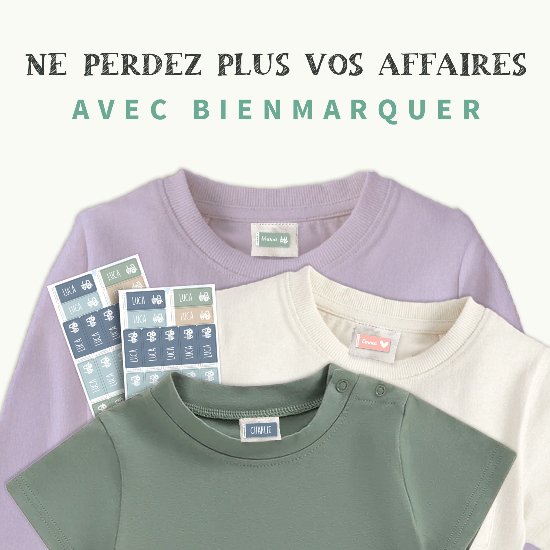 Étiquettes Vêtements Autocollantes