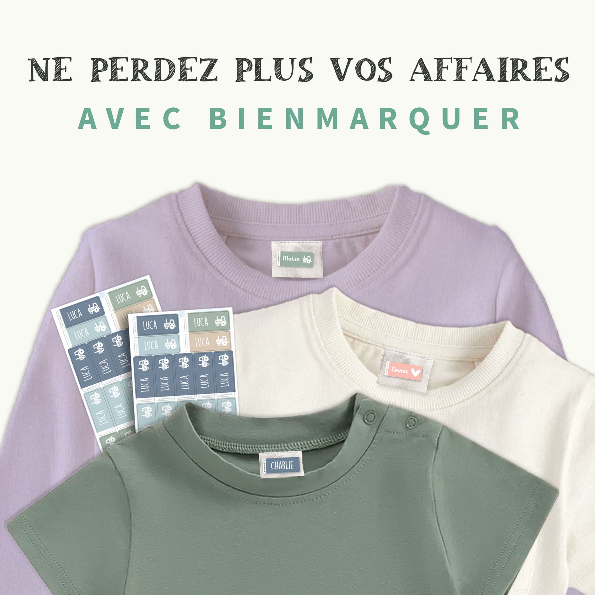 Étiquettes Vêtements Autocollantes