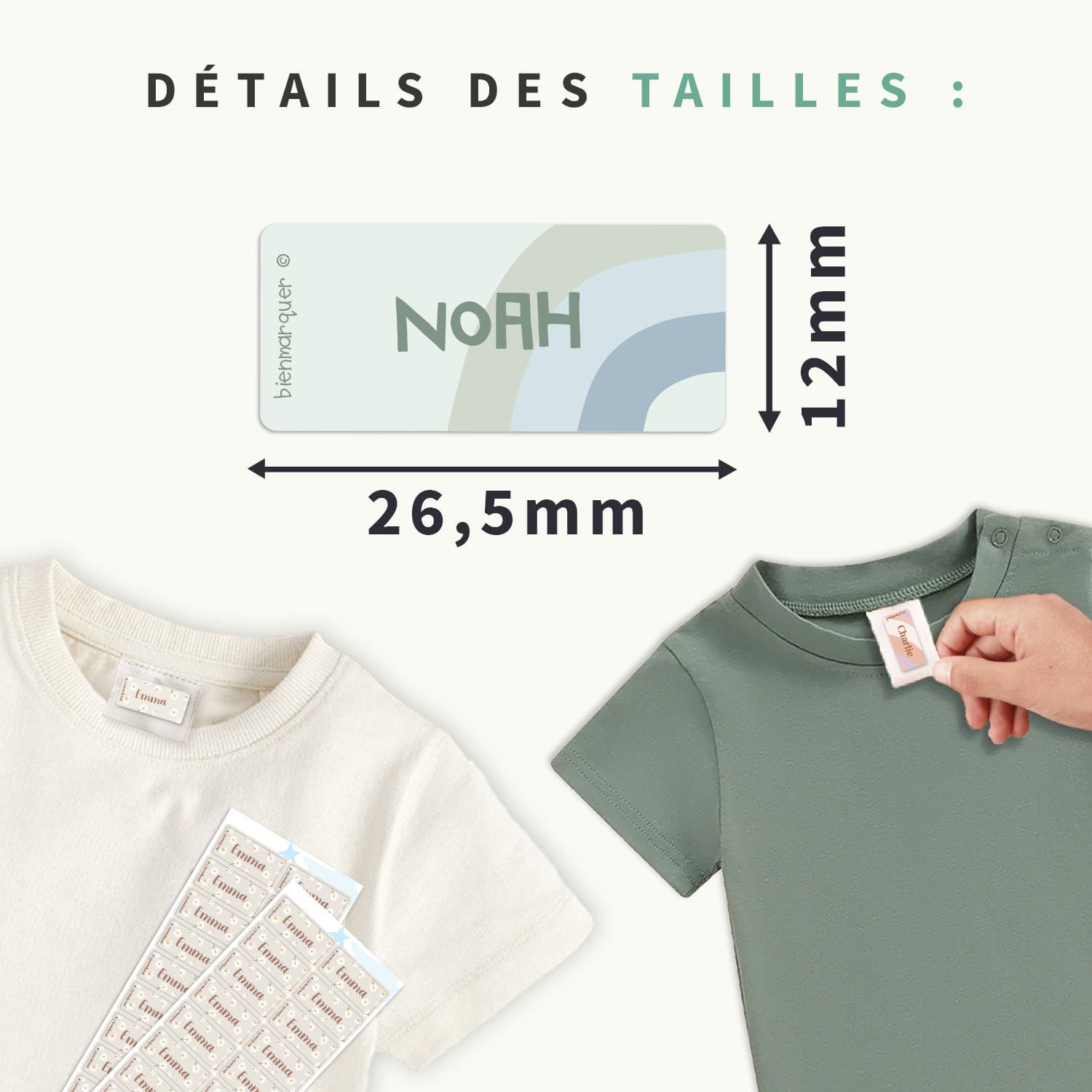 Étiquettes Vêtements Autocollantes Tendance