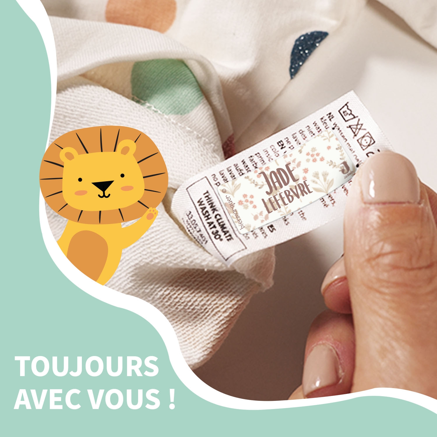 Jollein - Étiquettes Vêtements Autocollantes