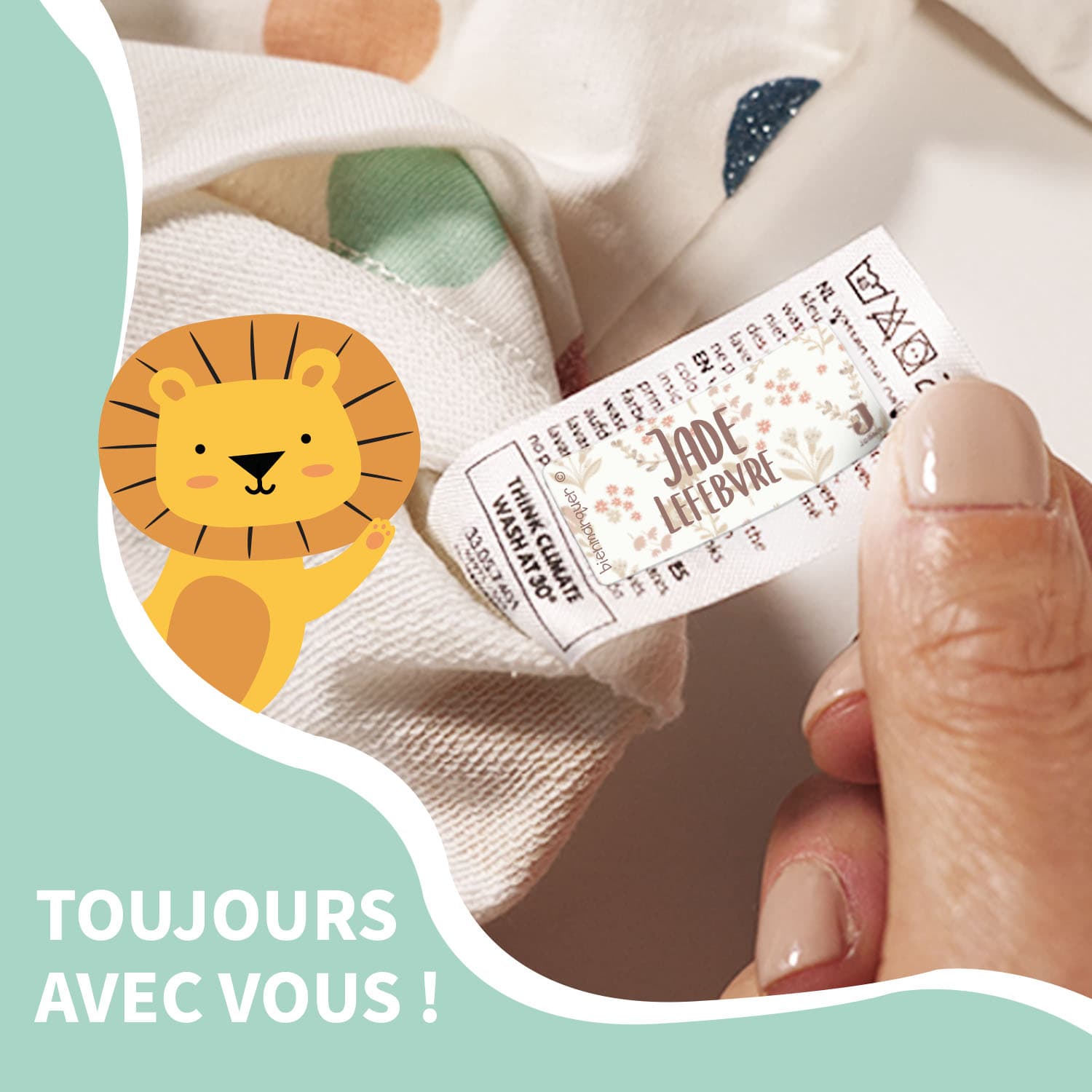 Jollein - Étiquettes Vêtements Autocollantes