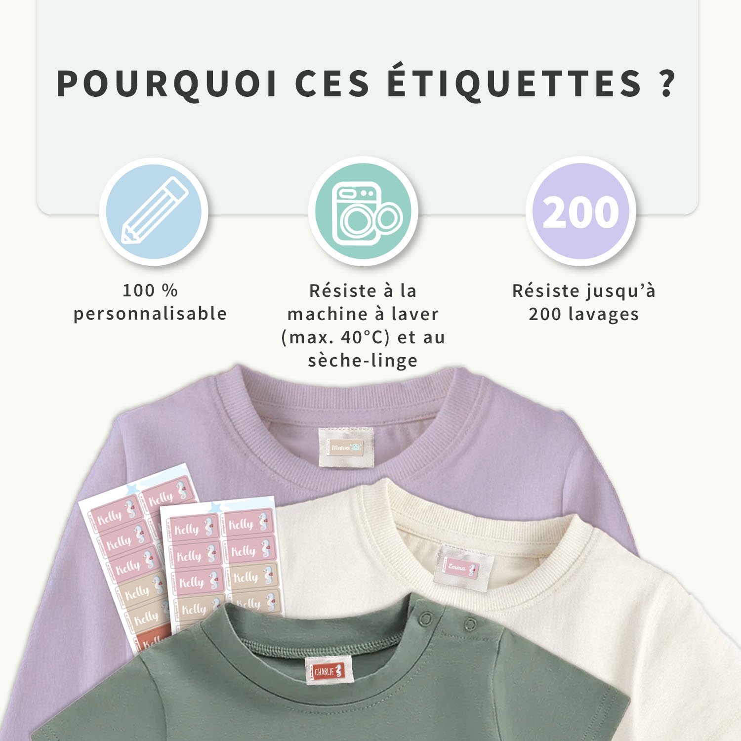 Dreambaby - Étiquettes Autocollantes Vêtements