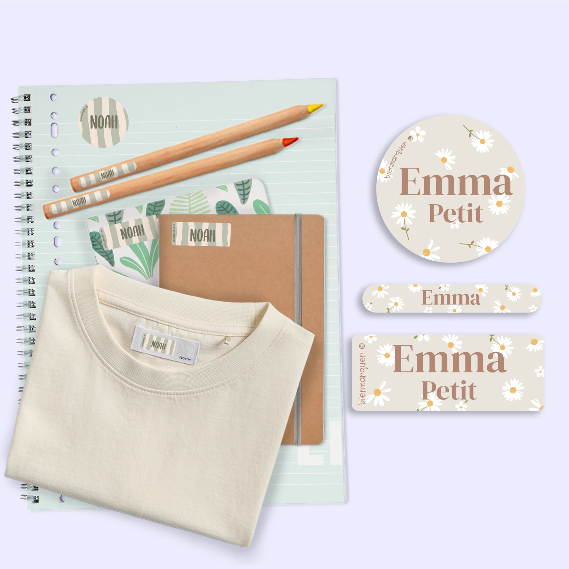 Pack Étiquettes Objets & Vêtements Autocollantes Tendance