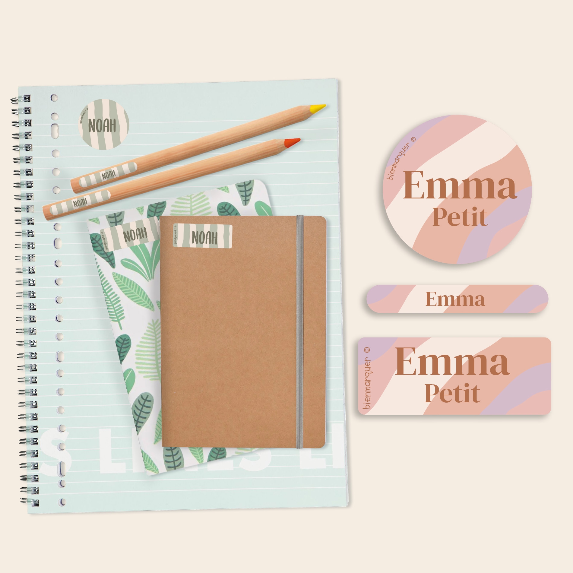 Pack d'Étiquettes Autocollantes pour Objets Tendance