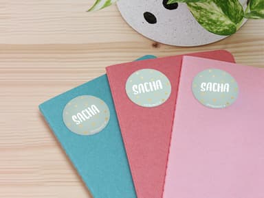 Étiquettes Autocollantes Rondes – Design Doré